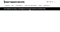 Desktop Screenshot of dontbelievethehype.biz