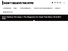 Tablet Screenshot of dontbelievethehype.biz